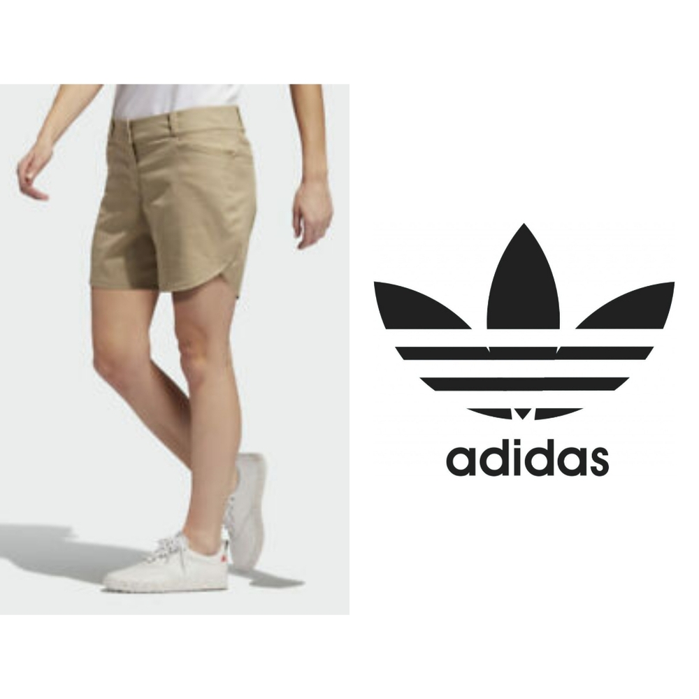 NWT Adidas essentials 5 inch khaki shorts sz.10